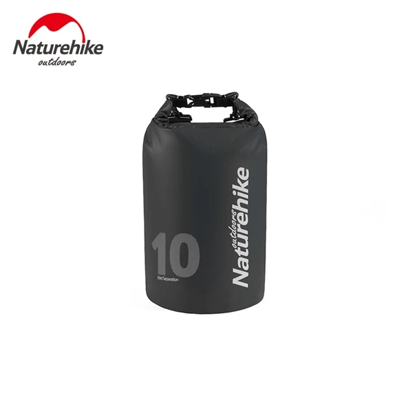 NatureHike 3 размера высокое качество открытый водонепроницаемый мешок Сверхлегкий Кемпинг Туризм Водонепроницаемый рюкзак путешествия дрейфующих sac etanche - Цвет: 10L Black