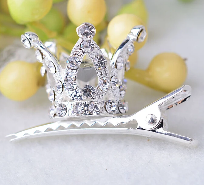 Модные детские аксессуары для волос для девочек милые блестящие стразы заколки для волос Хрустальная корона заколки-пряжки для волос подарок принцессы