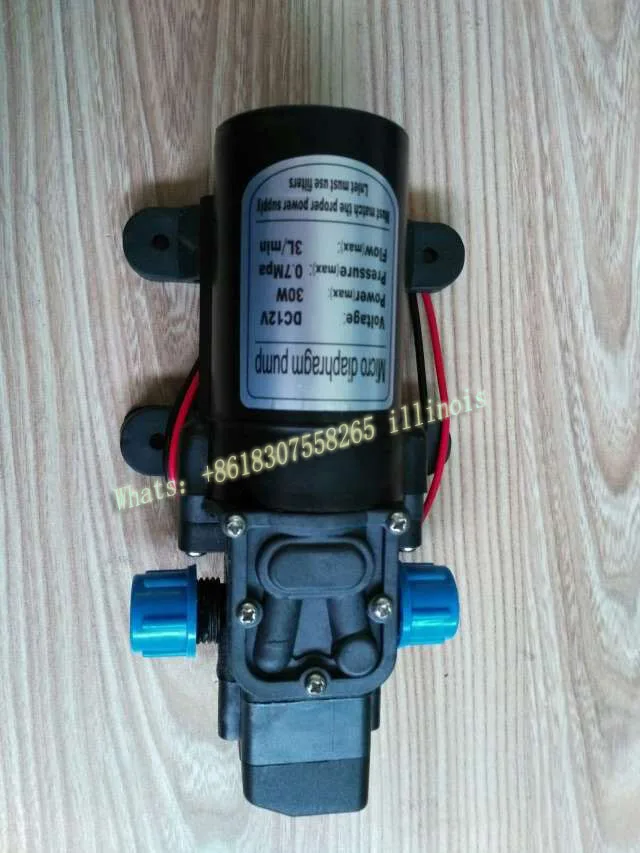 

DC 12V 30W 0142 Motor High Pressure Diaphragm Water Self Priming Pump 3L/Min