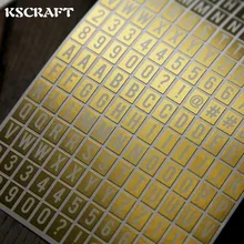 Ksccraft золотые буквы и цифры самоклеющиеся бумажные наклейки для скрапбукинга/поделки/украшения для открыток