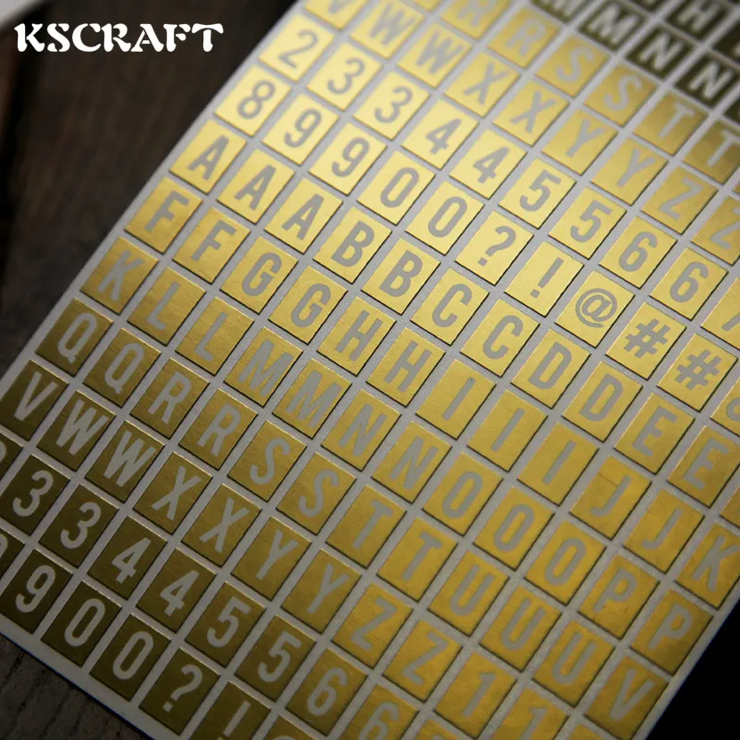 

KSCRAFT Gold Letters And Numbers Self- adhesive Paper Sticker for Scrapbooking/ DIY Crafts/ Card Making Decoration