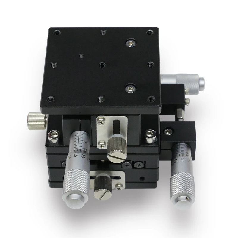 

XYZ60-R optical adjustment platform Manual fine-tuning lifting table LD60 three-axis guide rail table, load: 29.4N (3kgf)