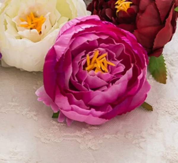 100 pcs Dia 10cm Artificial Fabric Silk Peony Flower Head For Wedding Decoration Arch Flower Arrangement DIY Material Supplies 100 pcs Dia 10cm Artificial Fabric Silk Peony Flower Head For Wedding Decoration Arch Flower Arrangement DIY Material Supplies