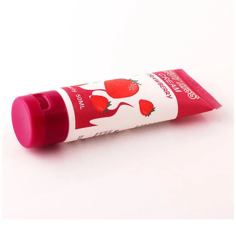 Edible Lubricant Strawberry Cream 50ml Personal Body Lube Love Kiss Oral Sex Ebay