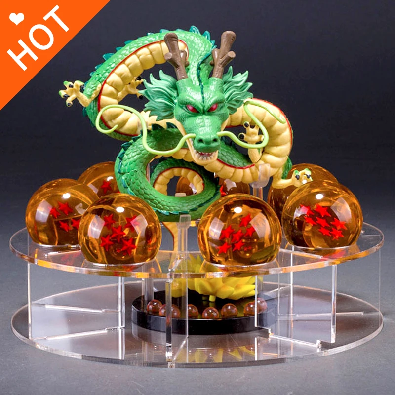 Dragon Ball Z фигурки Shenron Dragonball цифры комплект аниме Рисунок дель дракона + 7 шт. 3 5 см