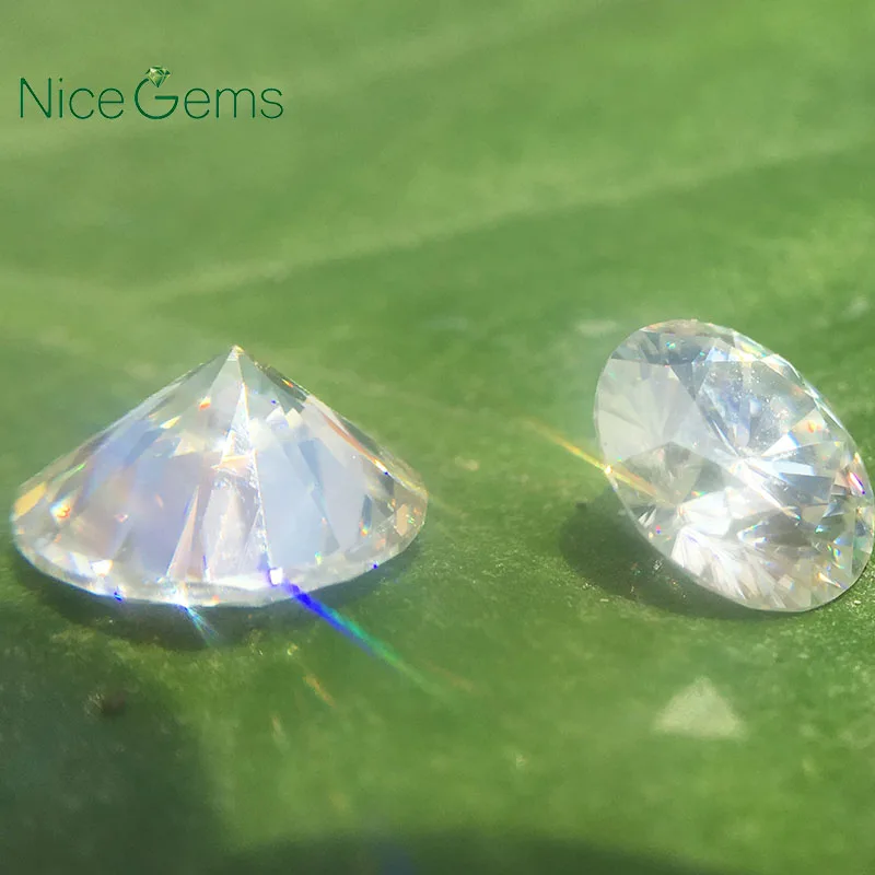 Niceems Moissanite 0.2CTW D цветные сердца и стрелы круглые бесцветные 3 5 мм натуральный вид