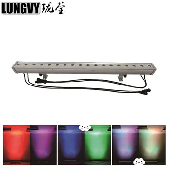 

Free Shipping 18X3W RGB 3IN1 Waterproof DMX512 LED Flood Light Led Wall Washer Light Each Can Be Controlled