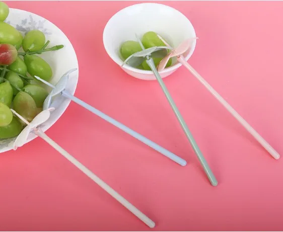 Lovely flower shape fruit fork creative colorful fruit picking creative fruit fork shape beautiful (5)