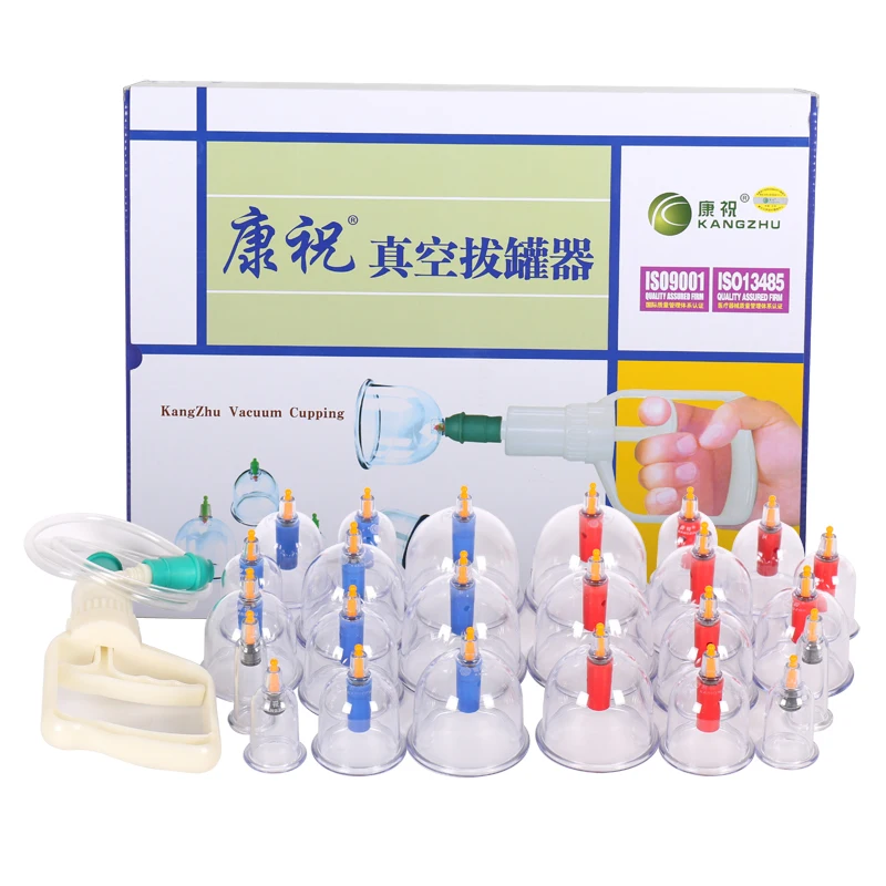 24 Pieces Kangzhu Massage Vacuum cupping set Suction Cups Magnetic Massage Jars Cupping jar Acupunture Vacuum Cupping kit Set 