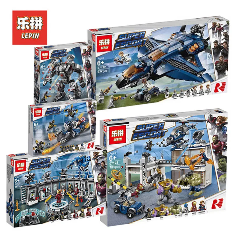 

Lepin 07120 07121 07122 07123 Marvel Avengers 4 Endgame Set Compatible LegoED 76124 76125 76126 76131 Building Blocks Bricks Toy