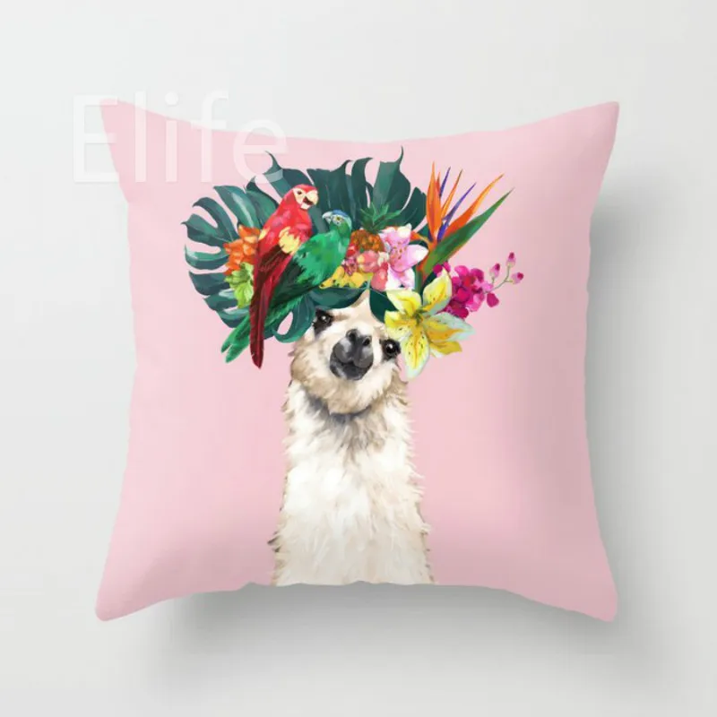 aloha-hawaii-llama-in-pink-pillows