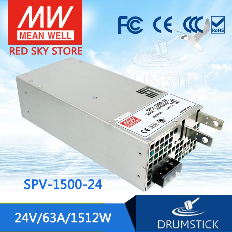 

Advantages MEAN WELL SPV-1500-24 24V 63A meanwell SPV-1500 24V 1512W Single Output Power Supply [Real7]