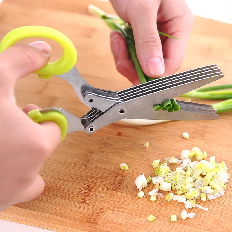 

Kitchen Stainless Steel Multi-layer Scissors Labor-saving Multi-function Household 5 Layer Strong Scissors Kitchen Supplies