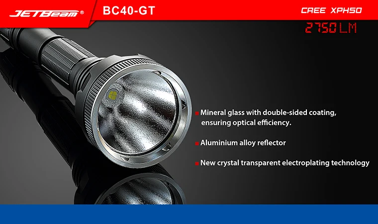 Jetbeam BC40-GT BC40GT фонарик/прожектор-2750Lm-CREE XHP50 светодиодный