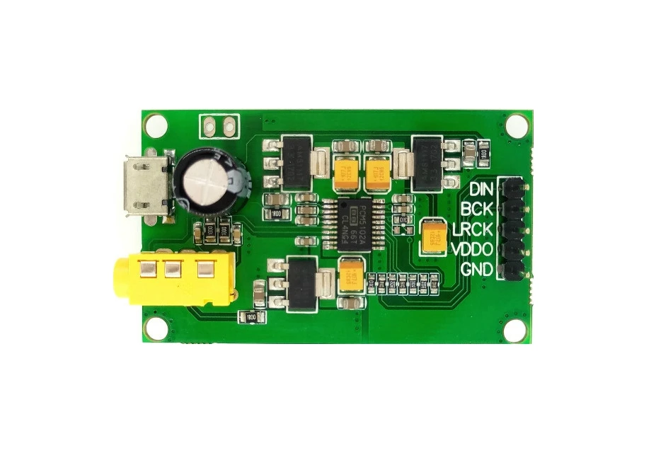 

PCM5102A I2S IIS Stereo Digital Audio Input DAC Decoder Board to AUX Analog Output