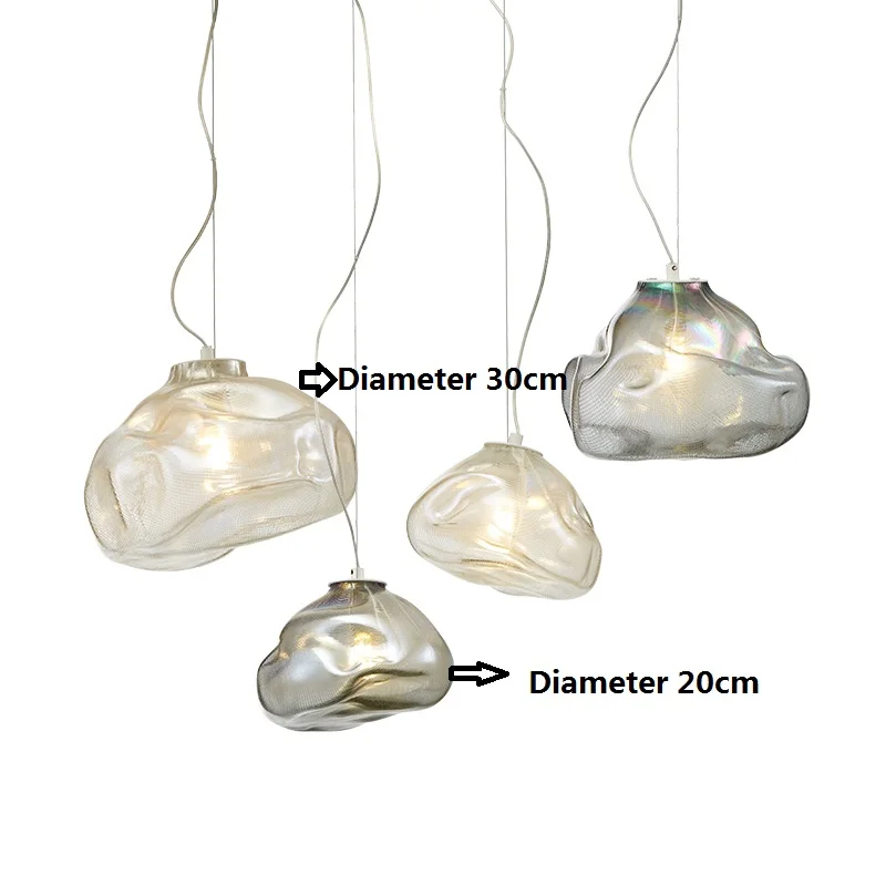 

2019 Postmode Pendant Lamp irregular Glass luminaires suspendus Dining Room Restaurant Bar kitchen Loft lampara nordica colgante