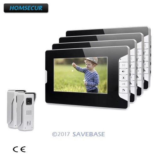 

HOMSECUR 2V4 7" Video Door Entry Phone Call System Electric Lock Supported for House/ Flat for Home Security