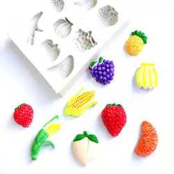 Мода фрукты серии силиконовые формы помадка Cake Candy DIY сахарные украшения инструмент