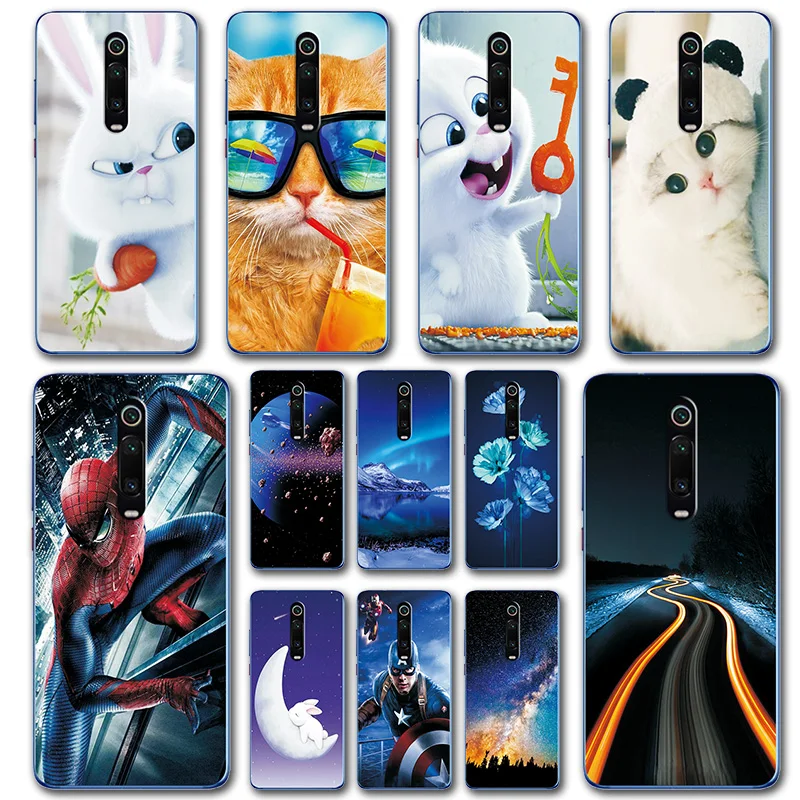 

For Xiaomi Redmi K20 Pro Case Cover Redmi 7A Redmi Note 7 Brilliant Cool Cats Phone Case Shell For Xiaomi Redmi K20 Cute Rabbit