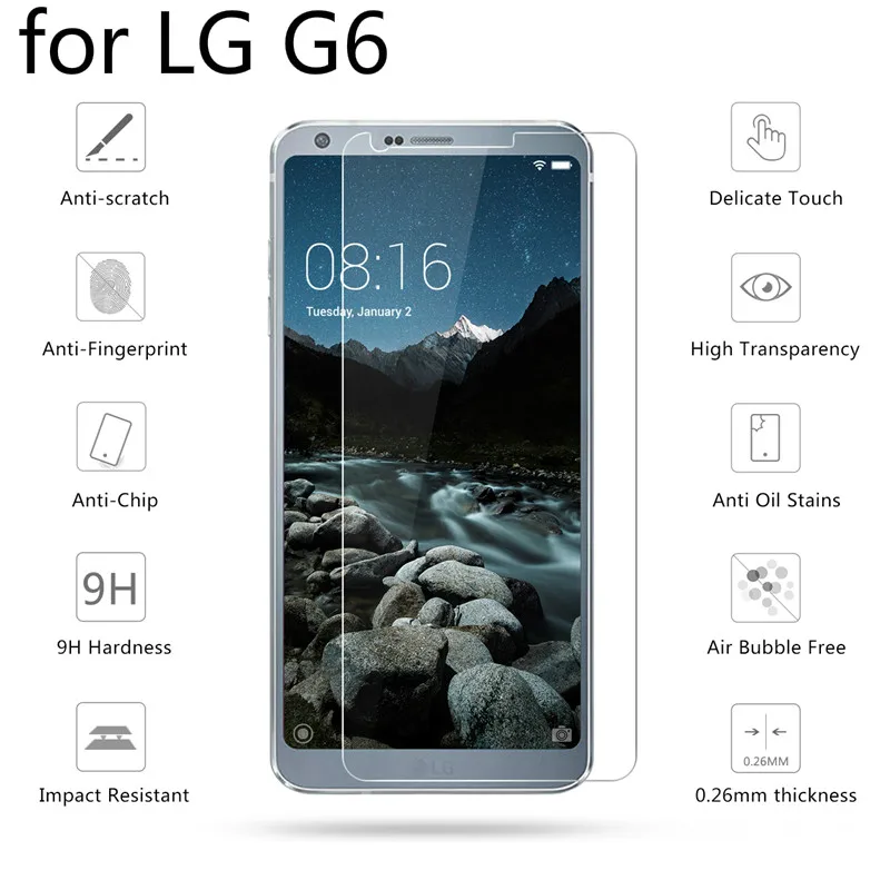 2-5D-0-26mm-9H-Premium-Tempered-Glass-For-LG-G6-5-7Inch-Screen-Protector-Toughened