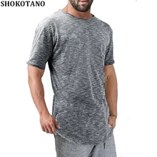 SHOKOTANO короткий рукав жаккардовая футболка для мужчин Swag Curve подол стильная футболка мужские футболки хипстер тонкий FIit Тощий уличная футболки