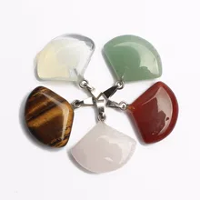 Секционный смешанный кулон из натурального камня яшма кварцевая авентуриновая аметист, агат ожерелье изготовление 22x17 м