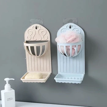 

Bathroom Shower Soap Box Storage Case Soap High Quality Housekeeping Container Organizers Wall Drain Rack