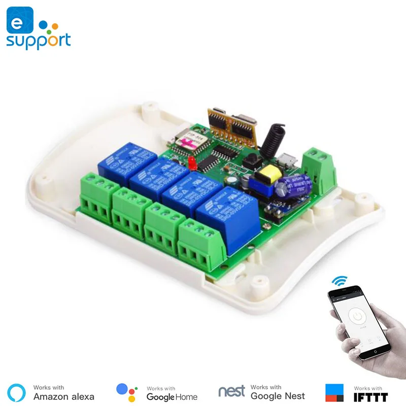 4 канальный переключатель Ewelink smart DC5V/DC 7V 32V/AC 90V 250V для DIY умного дома|Модули дома| |