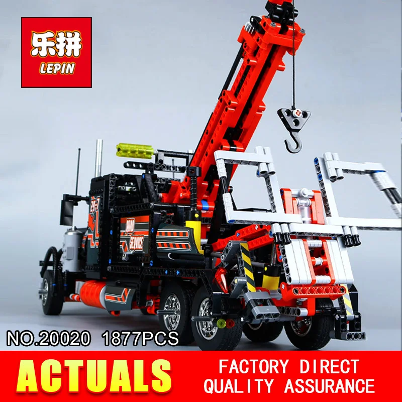 

LEPIN 20020 1877pcs technic series The American heavy container trucks Model Building blocks Bricks Compatible Toy 8285