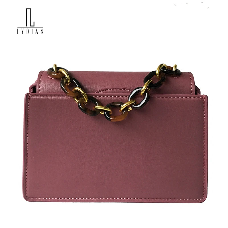 

LYDIAN Mini Small Bag 2018 New European American Acrylic Handle Chain Portable Handbags Women Shoulder Vintage Messenger Bag