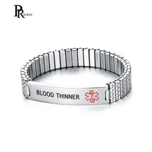 12 мм Мужские Женские крови тоньше нержавеющей стали ID тег медицинский Аварийный Браслет