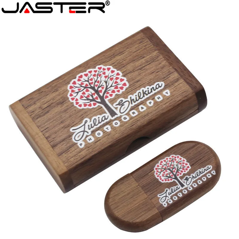 JASTER оптовая продажа высокое качество деревянный логотип гравировка по дереву USB