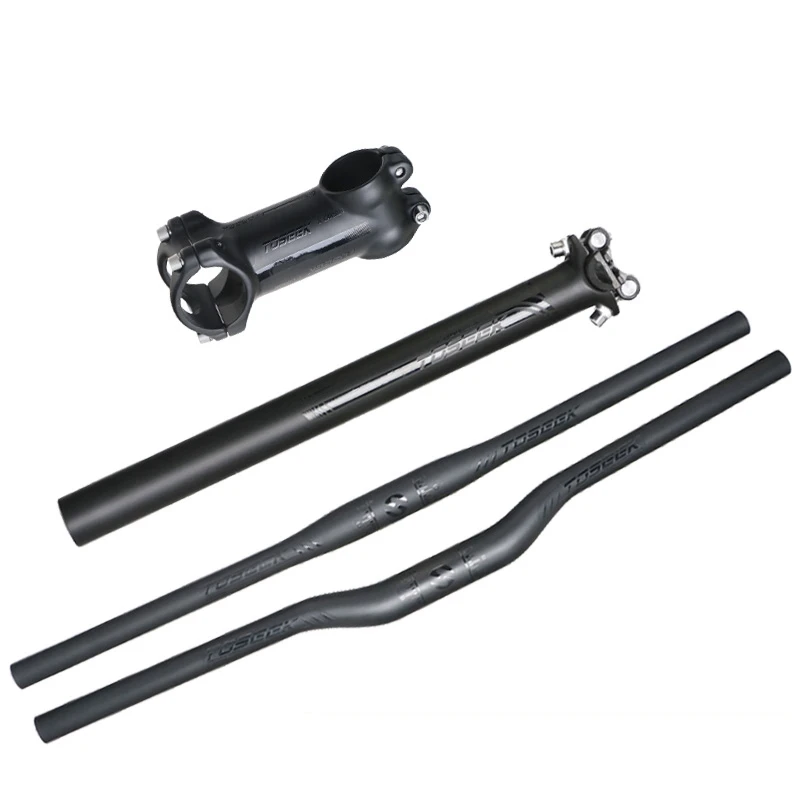 Toseek إطار دراجة مصنوع من ألياف الكربون المقود مجموعة UD شقة ارتفاع المقود + الجذعية + seatpost Mtb الطريق دراجة هوائية جبلية Bicicleta دراجة أجزاء Toseek إطار دراجة مصنوع من ألياف الكربون المقود مجموعة UD شقة ارتفاع المقود + الجذعية + seatpost Mtb الطريق دراجة هوائية جبلية Bicicleta دراجة أجزاء