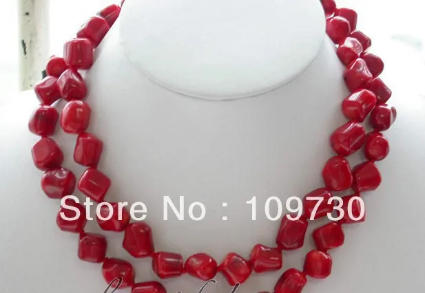 

Jewelry 001605 beautiful 33" 13mm nature massive red coral necklace