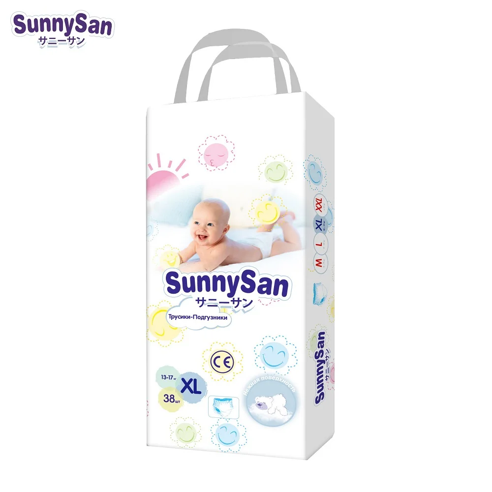 Трусики-подгузники SunnySan XL(13-17 кг) 38 шт