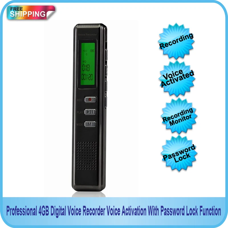Hnsat Professional 4GB Voice Activated Digital Voice recorder Pen with