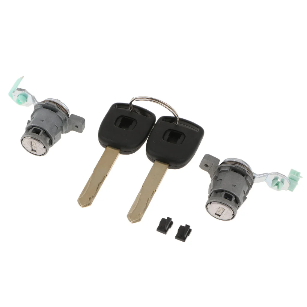 2Pcs Ignition Cylinder Door Lock Core With 2 Keys Parts For Honda CR-V 03-06