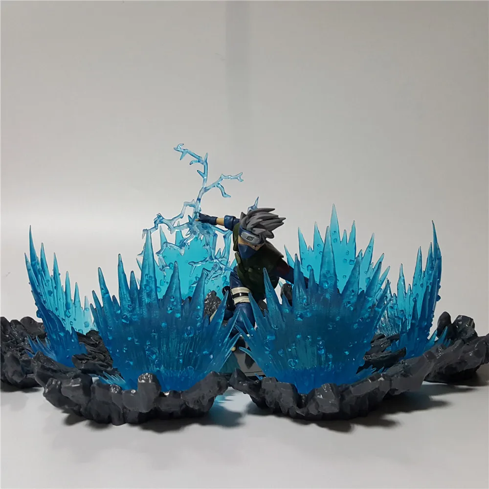Naruto Action Figure Hatake Kakashi Raiton Power Blue Effect PVC DIY Set Model Naruto Anime Figure Shippuden Hatake Kakashi Toys