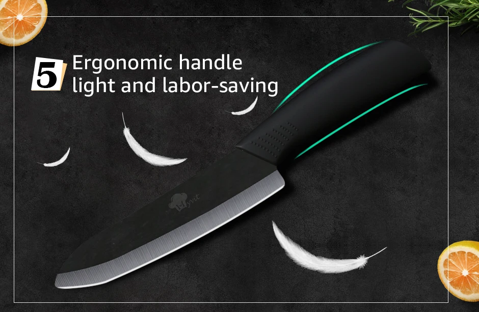 conjunto de facas de cerâmica com acessórios de cozinha conjunto com utilitário faca de chef suporte descascador lâmina preta