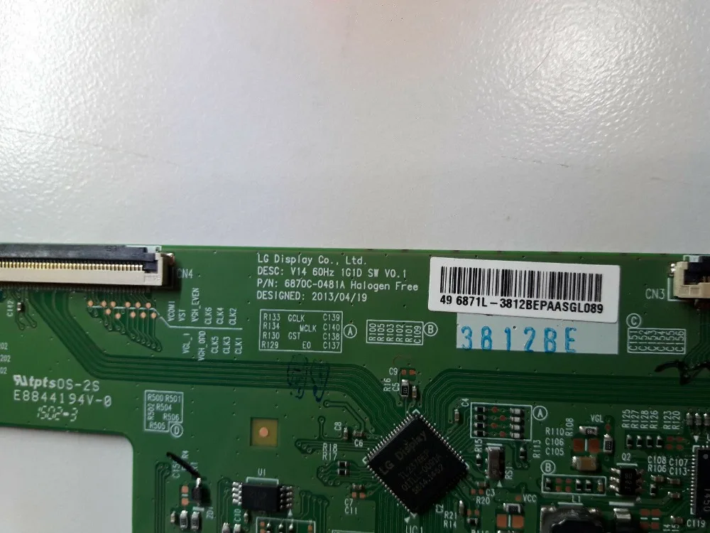Оригинальная логическая плата TCON для LG T Con Board 6870C 0481A V14 60HZ IGID SW V0.1 бесплатная