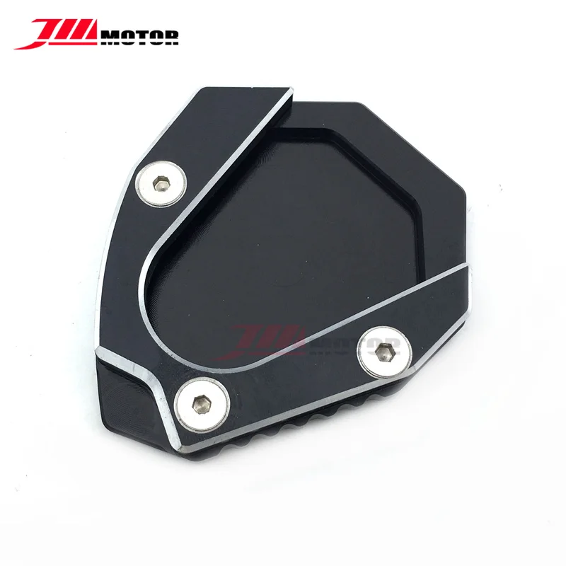 

High Quality Motorcycle CNC Alunimun Side Stand Enlarger Kickstand Pad Black For Benelli Leoncino 500 2017