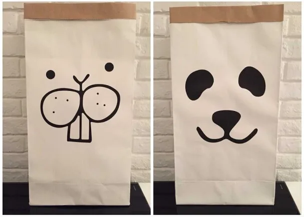 Тяжелая Крафт-бумажная сумка Детская комната сумка-Органайзер для хранения игрушек и детской одежды для украшения магазина