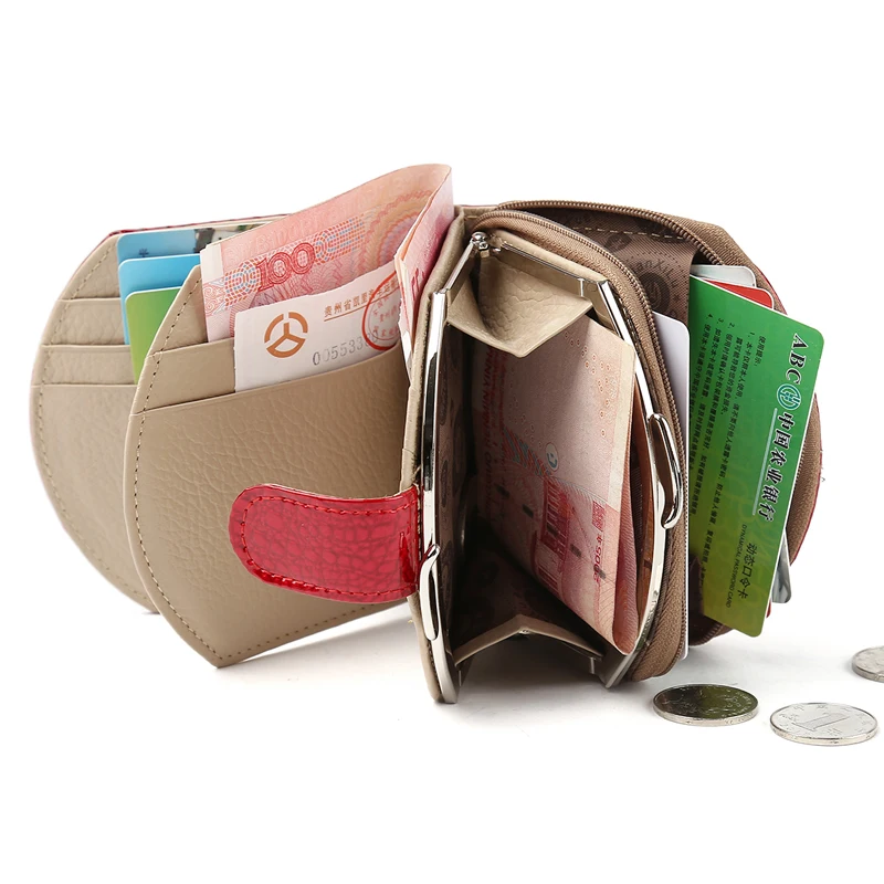  New Brand Design Mini Wallets Women Hobo Purses Fashion Patent Leather Coin Wallets Red and black F