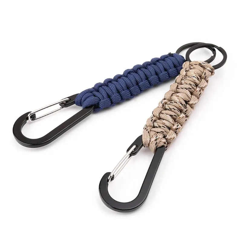 

EDC Climb Keychain Tactical Outdoor Survival Tool Carabiner Hook Parachute Cord Feb13