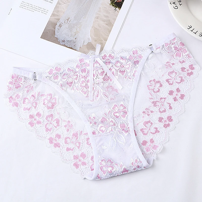 Sexy Lace Panties Women Fashion Cozy Lingerie Tempting Pretty Briefs High Quality Cotton Low Waist Cute Women Underwear
