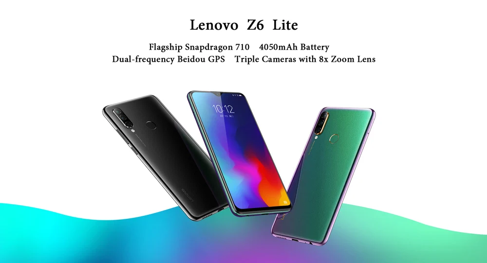 Lenovo Z6 Lite/K10 Note 6GB 128GB восьмиядерный смартфон Snapdragon 710 с глобальной прошивкой, тройная камера 6,2 дюйма, 4050 мАч, Android 9,0