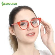 SOOLALA большой кошачий глаз очки для чтения 2 шт. женские очки мужские очки для чтения+ 0,5 0,75 1,25 1,5 1,75 2,25 4,0