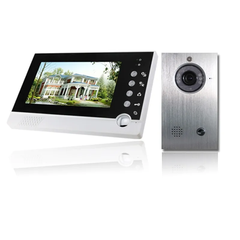 D124c Лидер продаж 7-дюймовый цветной экран проводной домофон один в один телефон двери tft цифровой ЖК-дисплей видео-телефон двери С Камера