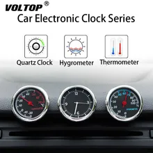 Часы с гигрометром, термометр, автомобильные аксессуары, интерьерная приборная панель, Автомобильные украшения, украшения, подвеска, кварцевые часы