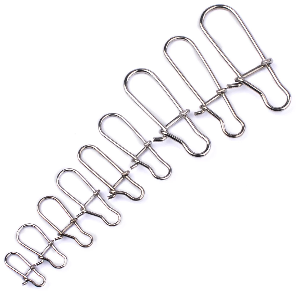 

100pcs Fishing Nice Fastlock Needle Swivels Snap Duo-lock Hooks Tackle Fastener
